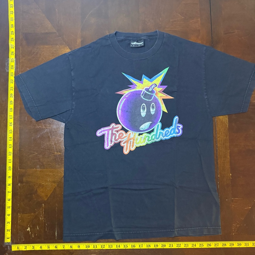 Vintage Y2K The Hundreds Skate T-shirt black with multicolor logo